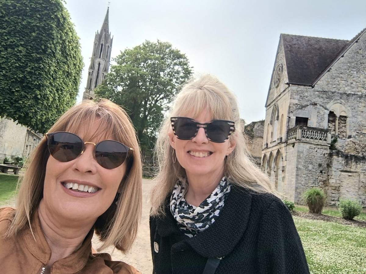 French student with her teacher Chantal during her French immersion program in North of France
